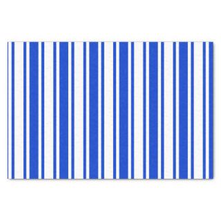 Royal blue and white candy stripes tissue paper