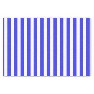 Royal blue and white candy stripes tissue paper