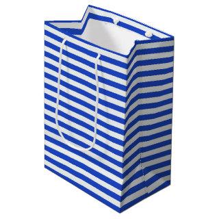 Royal Blue Combination Stripes by Shirley Taylor Medium Gift Bag