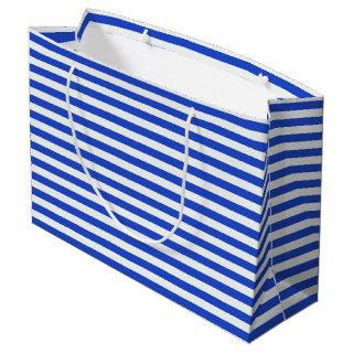 Royal Blue Combination Stripes Large Gift Bag