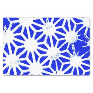 Royal blue geometric pattern tissue paper