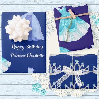 Royal Blue Princess Birthday  Sheets