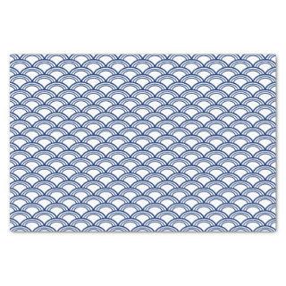 Royal Blue Seigaiha Pattern Tissue Paper