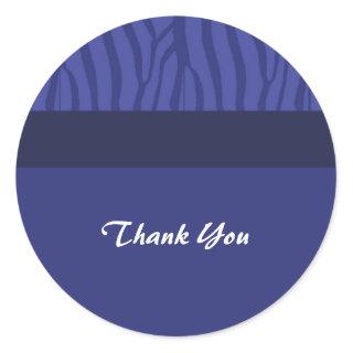 Royal Blue Thank You Classic Round Sticker