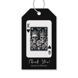 Royal King & Queen of Hearts Skulls & Roses Gift Tags