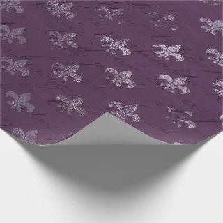 Royal Princess Violet Script Purple Fleur-de-lis