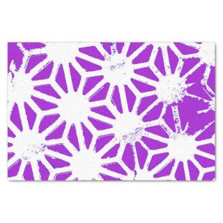 Royal purple geometric pattern tissue paper
