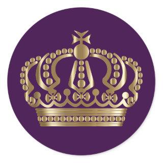 Royal Purple Gold Crown Envelope Seal