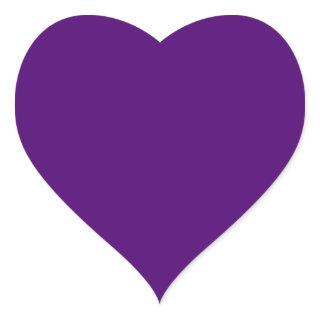 Royal purple (solid color)  heart sticker