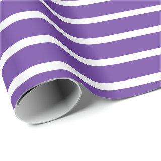 Royal Purple White Horizontal Striped