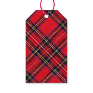 Royal Stewart tartan red black plaid Gift Tags