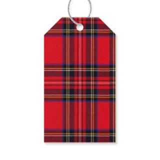 Royal Stewart tartan red black plaid Gift Tags