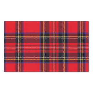 Royal Stewart tartan red black plaid Rectangular Sticker