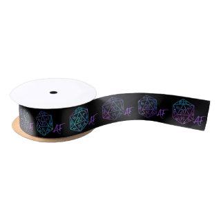 RPG Crit AF | Nebula Fantasy Tabletop Gamer Dice Satin Ribbon