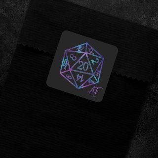 RPG Crit AF | Nebula Fantasy Tabletop Gamer Dice Square Sticker