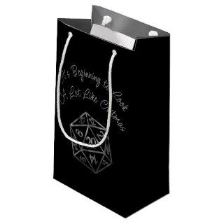 RPG Critmas | Fantasy Tabletop Retro Gamer Dice Small Gift Bag