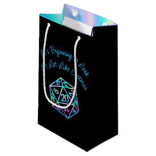 RPG Critmas | Holo Fantasy Tabletop Gamer Dice Small Gift Bag