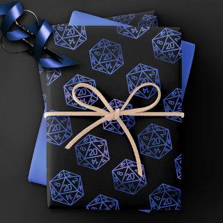 RPG Dice | Blue Old School Tabletop PnP Roleplayer  Sheets