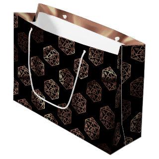 RPG Dice | Copper Fantasy Retro Tabletop PnP Gamer Large Gift Bag