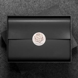 RPG Dice | Copper Retro Tabletop Roleplayer Custom Classic Round Sticker