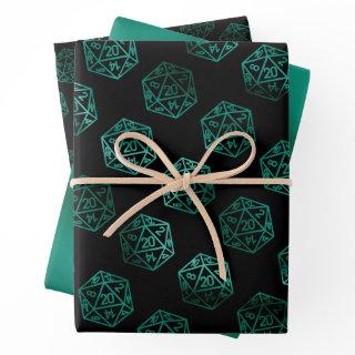 RPG Dice | Emerald Fantasy Tabletop Retro Gamer  Sheets
