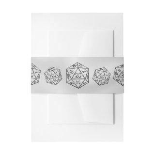 RPG Dice | Fantasy Old School Tabletop Retro Gamer Invitation Belly Band