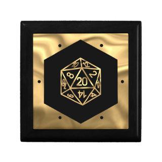 RPG Dice | Gold Fantasy Retro Tabletop PnP Gamer Gift Box