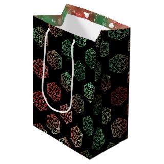RPG Dice | XMAS Fantasy Retro Tabletop PnP Gamer Medium Gift Bag
