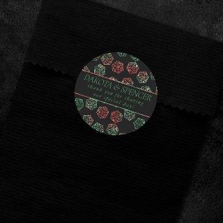 RPG Dice | XMAS Fantasy Tabletop Gamer Custom Classic Round Sticker