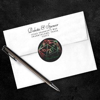 RPG Dice | XMAS Fantasy Tabletop Gamer Custom Classic Round Sticker