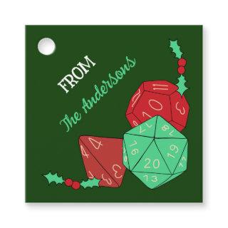 RPG Gaming Dice, Board, Fantasy Games Christmas Favor Tags