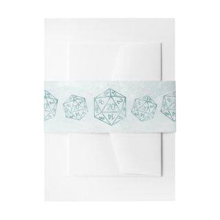 RPG Luxe | Aqua Sheen Fantasy Tabletop Gamer Dice Invitation Belly Band