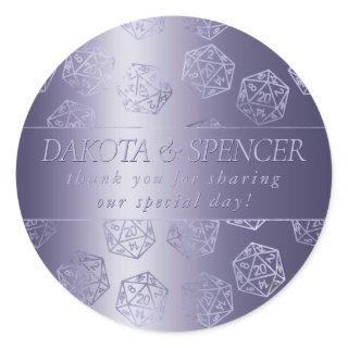 RPG Luxe | Purple Fantasy Tabletop Gamer Custom Classic Round Sticker