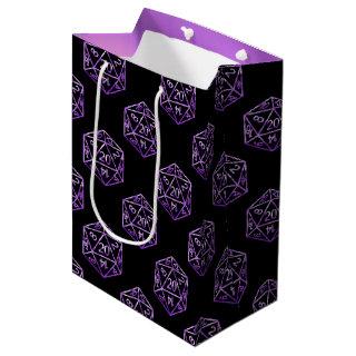 RPG Purple Pattern | PnP Tabletop Role Player Dice Medium Gift Bag