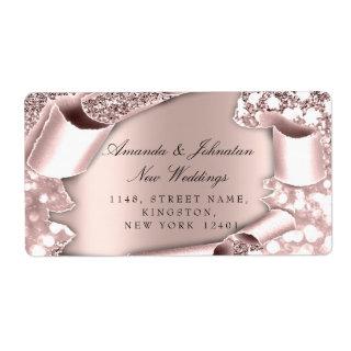 RSVP Bridal Wedding Address Rose 3D Frame Label