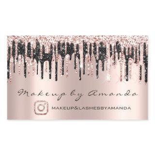 RSVP  Extension Makeup Beauty Salon Drips Instagra Rectangular Sticker