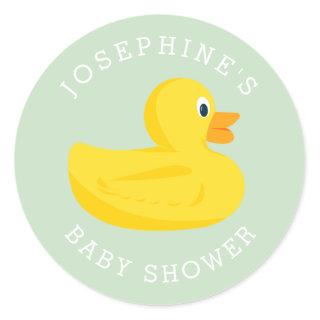 Rubber Duck Baby Shower Classic Round Sticker