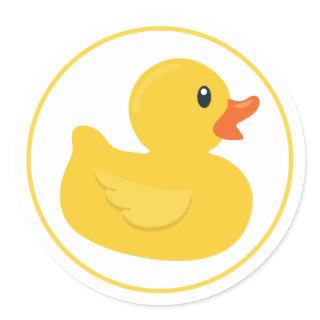 Rubber Duck Baby Shower Sticker – Classic Round, Y