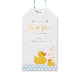 Rubber Duck Baby Shower Thank You Favor Tag
