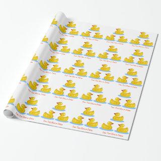 Rubber Duck Duckies Swimming Optional Custom Text