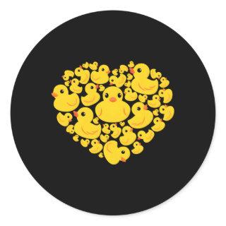 Rubber Duck He Quack Ducky 'S Day Classic Round Sticker