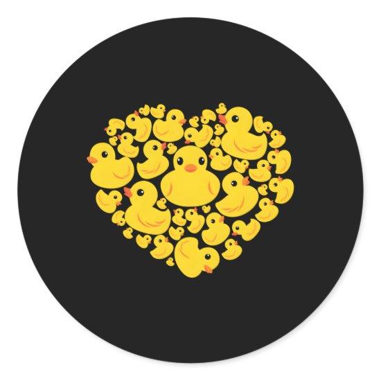 Rubber Duck He Quack Ducky 'S Day Classic Round Sticker