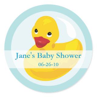 Rubber Ducky Baby Shower Label Sticker