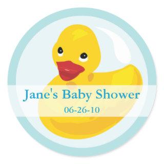 Rubber Ducky Baby Shower Label Sticker