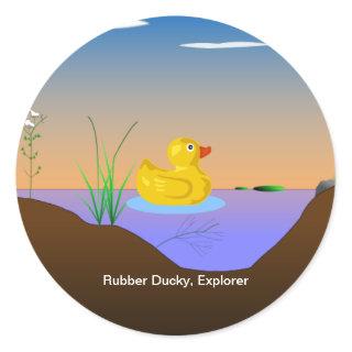 Rubber Ducky, Explorer Classic Round Sticker