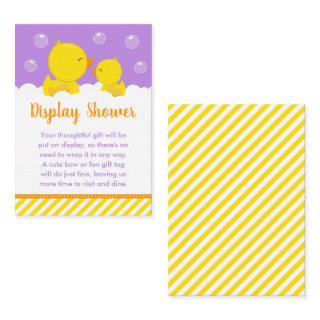 Rubber Ducky Yellow and Purple Display Shower Enclosure Card