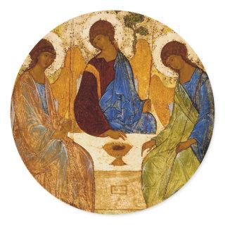 Rublev Trinity at the Table Classic Round Sticker