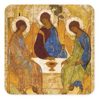 Rublev Trinity at the Table Square Sticker