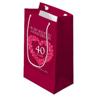 Ruby 40th wedding anniversary red photo bag