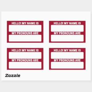 Ruby Red Name & Pronoun Labels